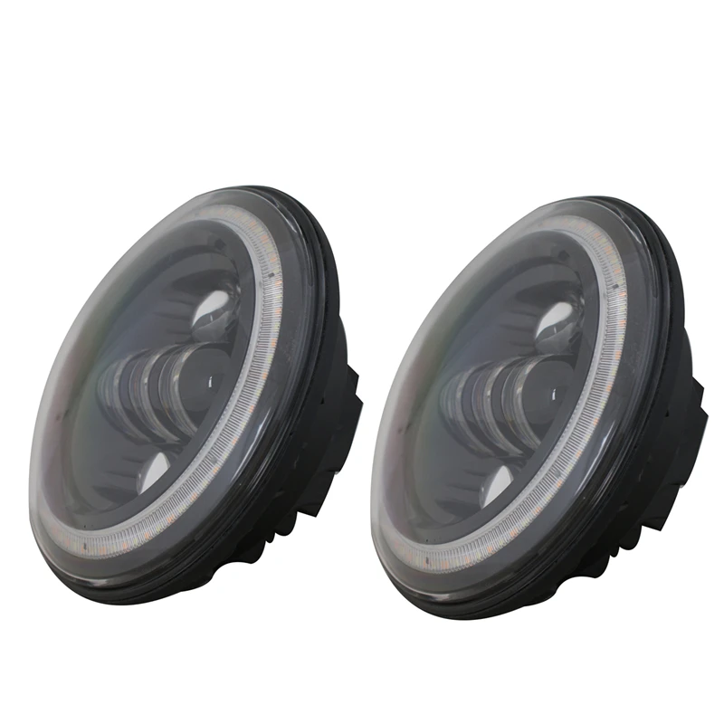 7 Inch Round LED Headlight Conversion Kit DLR Light Assembly For Jeep Wrangler JK TJ FJ