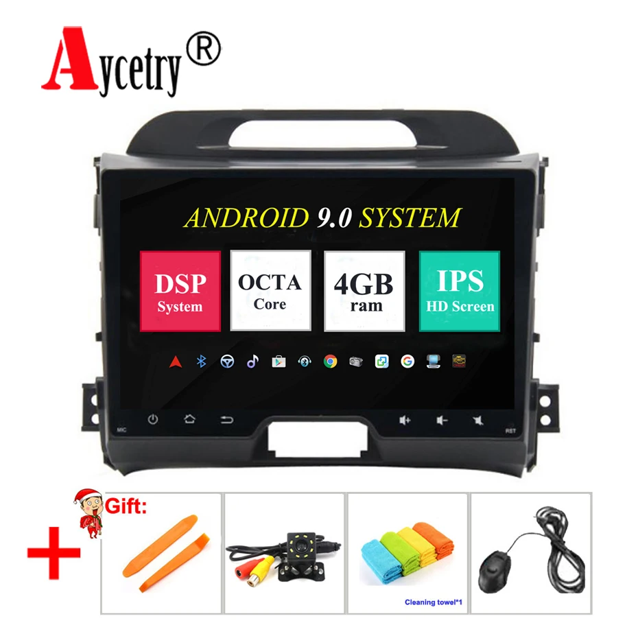 

IPS DSP 9'' For KIA sportage 2011-2015 4G 8 core 2 din Android 9 car pc Multimedia player dvd GPS navigation auto Radio Stereo