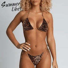 ハイカット極端なマイクロツーピーススーツブラジルひもビキニ 2019 新海水浴客ストリングセクシーな水着女性水着夏ビーチ(China)