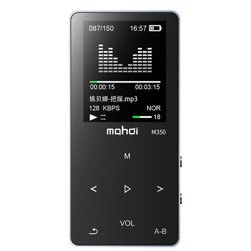 Спортивный MP3-плеер с динамиком 8G 80 часов, полностью металлический MP3 музыкальный плеер с экраном, диктофон, видео, нарукавник, наушники