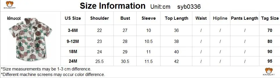 Kimocat/Летняя одежда с короткими рукавами для маленьких мальчиков рубашка с изображением ананаса для мальчиков, хлопок, рубашка для маленьких мальчиков топы для маленьких детей