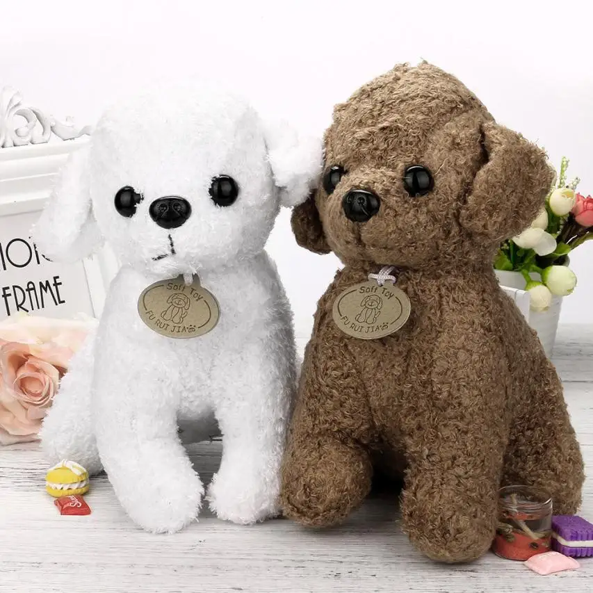Low Price Loss Sale 25CM Adorable Kawaii Poodle Puppy Soft Plush Toy
