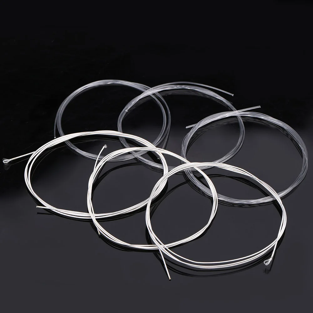 

6 pcs Classic Guitar Strings Nylon Silver Plating Set Super Light Acoustic Guitar String Musical Instrument