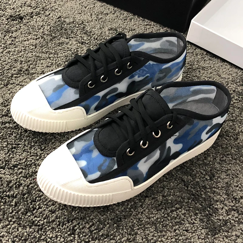 

casual women flat shoes 2019 spring summer women flats Mesh shoes Lace-Up Camouflage Round Toe fashion shoes size 35-40
