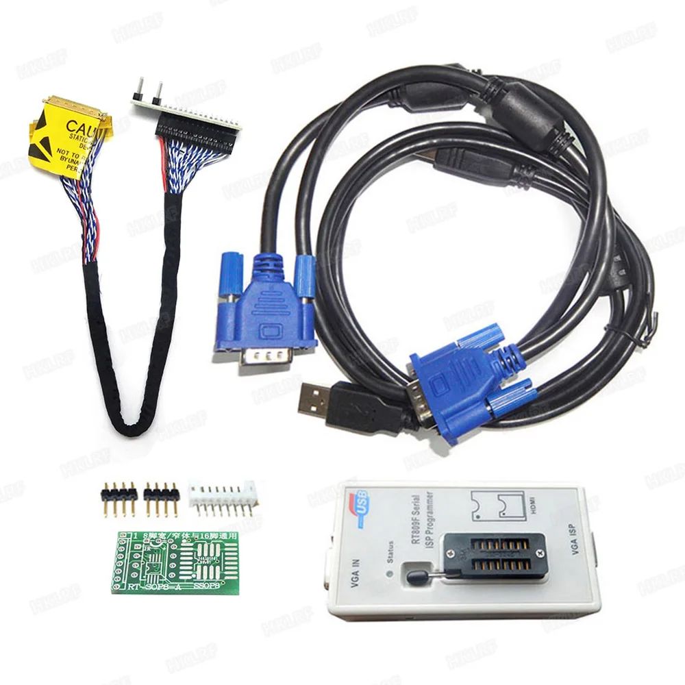 

RT809F Serial ISP Programmer + EDID Cable Tool for PC MainBoard LCD Controller Read and Write Kits USB EPROM FLASH VGA ISP