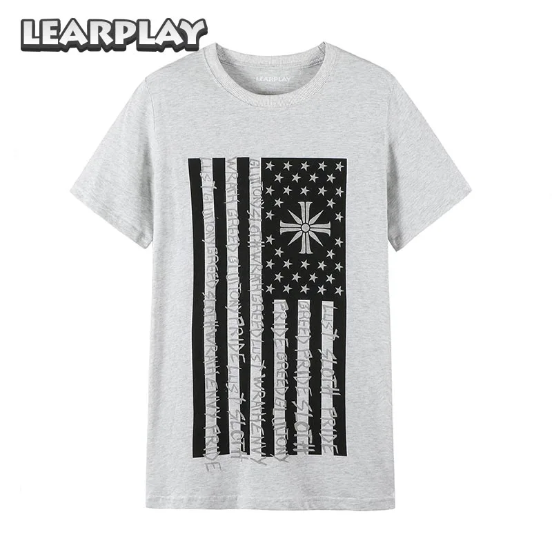 LEARPLAY футболка с надписью Far Cry 5 One Nation под Богом повседневные Летние серые топы