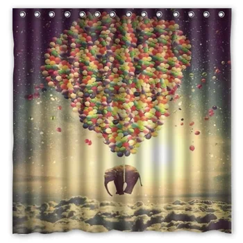 

Free Shipping!Elephant And Balloon Printed Waterproof Polyester Shower Curtain&Bath Curtain(Size 180X180CM)