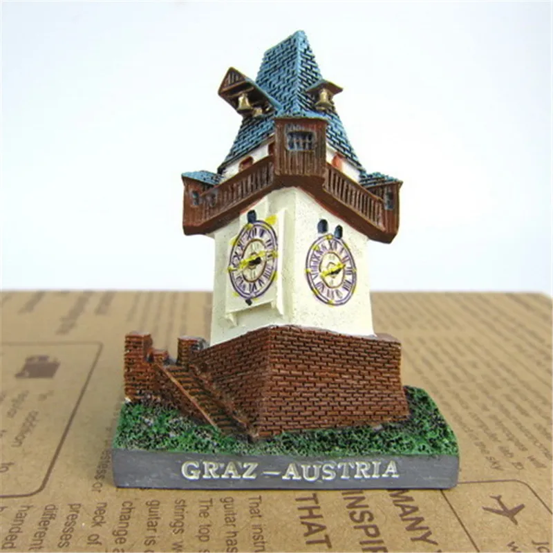 

Austria Graz Clock Tower 3D Resin Fridge Magnets Tourism Souvenir
