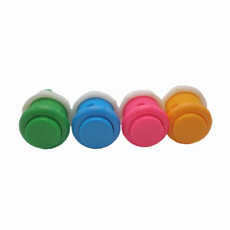 

Free Shipping12 PCS round 28MM mounting hole Push Button for cabinet fighting game machine Multi color available