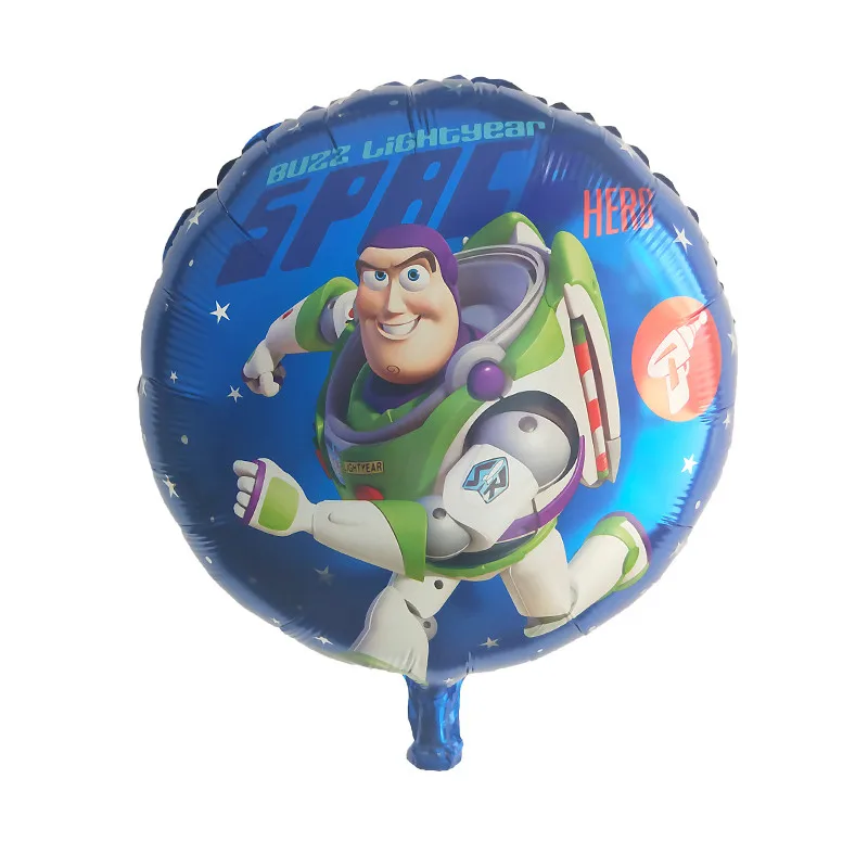 5pcs Toy Buzz Lightyear Story Balloons Cartoon Foil Helium 30 Inch Number Blue Balloons Happy Birthday Balloons Kids Toys Ball - Цвет: Серый