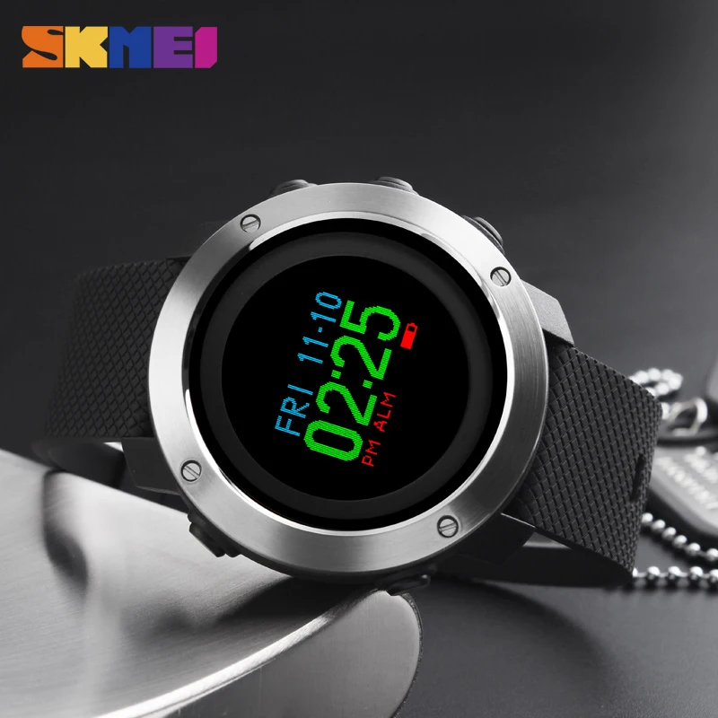 Часы наручные SKMEI мужские спортивные в стиле милитари с шагомером секундомером