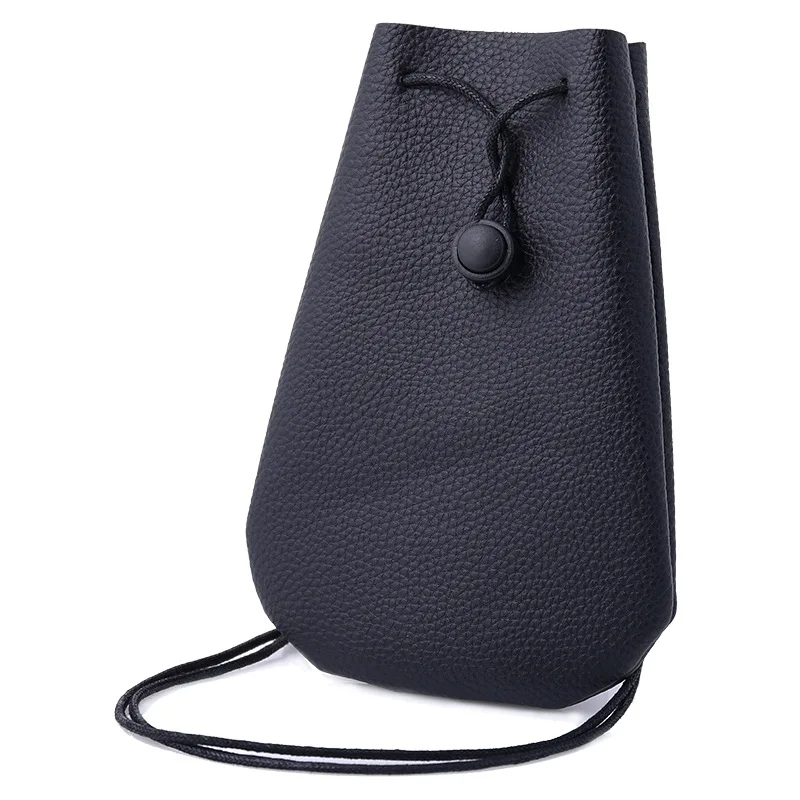 Универсальный чехол для телефона, чехол для iPhone, samsung, huawei, xiaomi redmi, для моделей nokia, мини-сумка для телефона, кожаный чехол, коробка - Цвет: Black