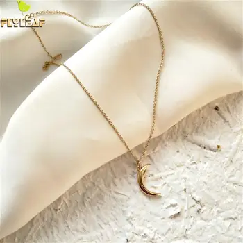 

Flyleaf 2018 New Arrivals Golden Moon Pendant Necklaces For Women Golden Moon Choker Necklace Fashion Ethnic Collares Vintage