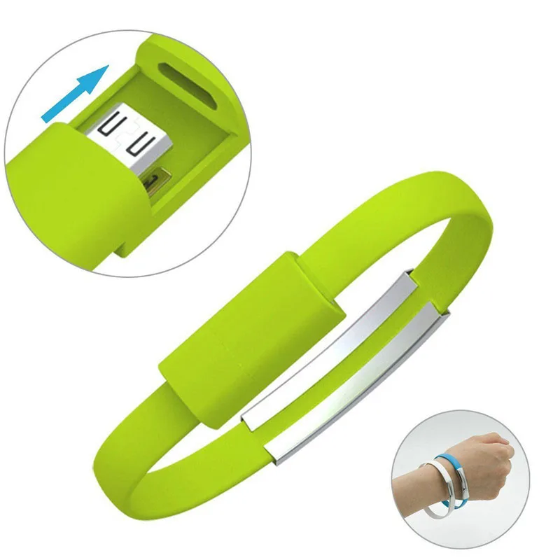 

Bracelet Flat Wire 8 Pin USB Charger Cable Charging Data Cord For iPhone X 8 7plus ipad For Xiaomi Redmi Samsung Micro usb cable