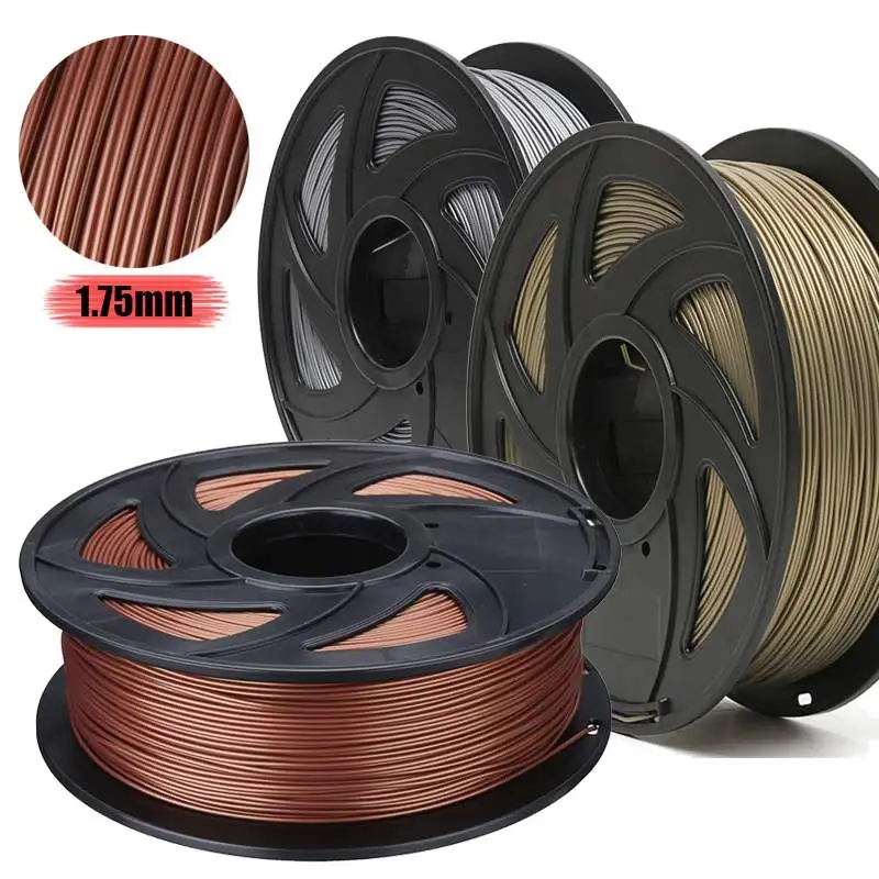 

3D Printer Filament Silk Texture Feeling 1kg Silky Rich Luster 1.75 mm PLA Aluminum Bronze Copper 3d Printing Materials