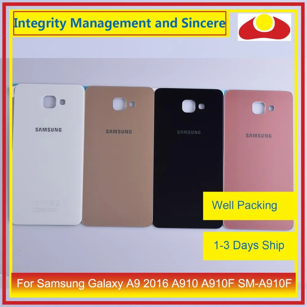 10 шт./лот для Samsung Galaxy A9 Pro A910 A9100 A910F корпус Батарейная дверь задняя крышка замена