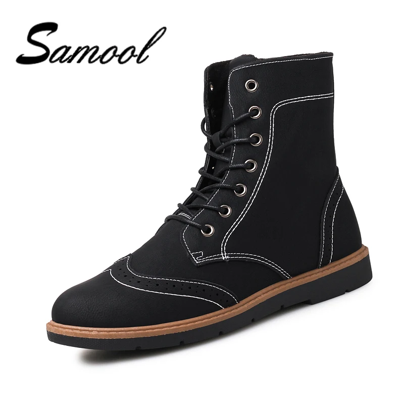 

Luxury Mens High Leather Boots New Cool Spring Footwear For Men Comfortable Young Boy Casual Boots Wearable Fashion Men's Shoes