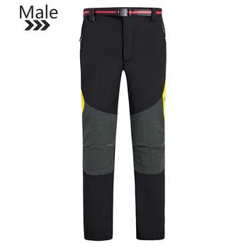

Outdoor men's and women's fleece climber pants, windproof waterproof soft shell ski pants