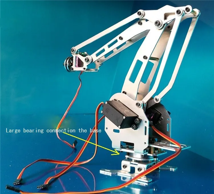 

4 DOF CNC Aluminum Robot Arm Frame 4 Asix Robot Manipulator Model With Optional Servo Based On Arduino Diy Remote Control Kit
