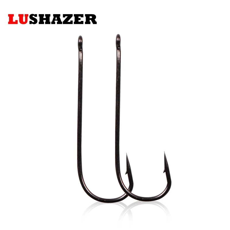 

30pcs/lot jig hooks stainless Steel Big Long Shank Fishing Hooks Sea Hook Pint Hook with Eyes with barb fishing accessories