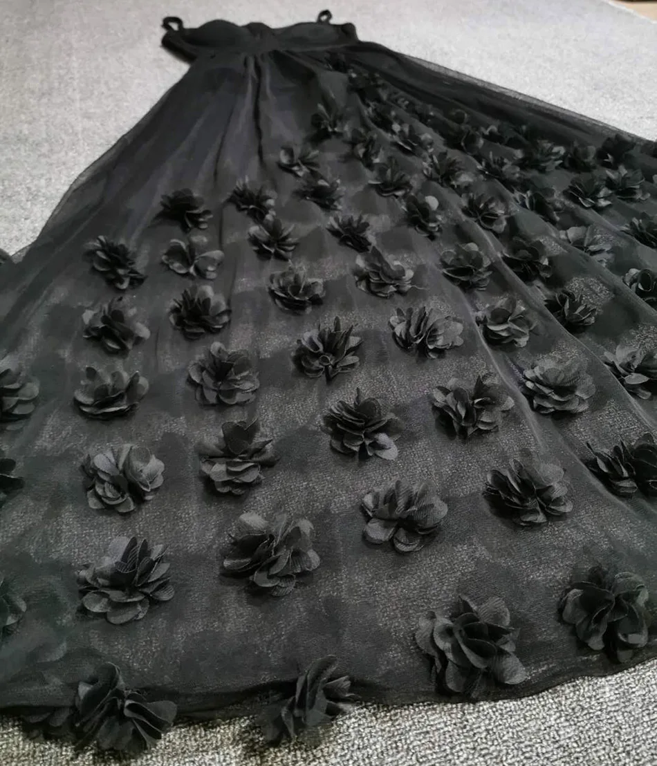 Летний черный вышитый цветок дизайн кружевной соблазнительный комбинезон на бретелях, без рукавов облегающее платье для вечеринок длинное платье
