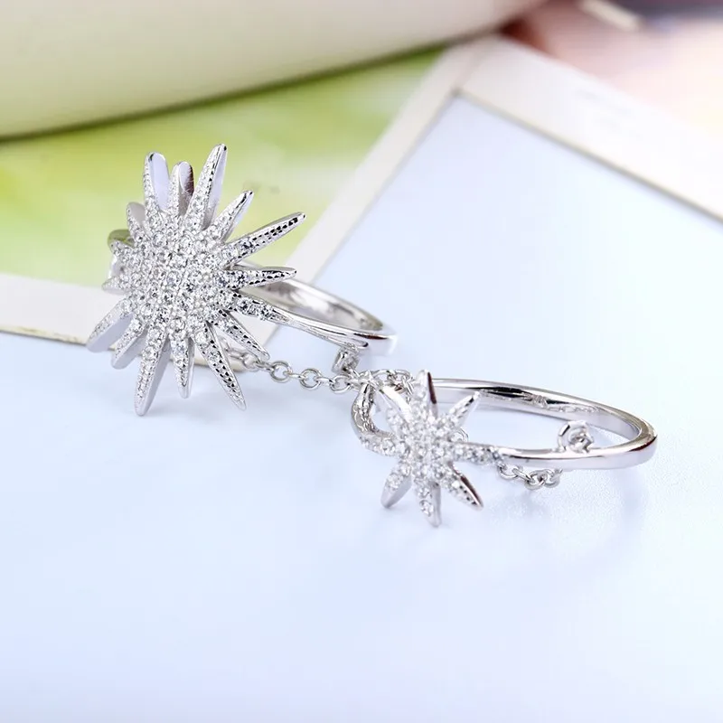 New-Arrival-Fashionable-Wholesale-Platinum-925-Sterling-Silver-Chian-Jewelry-Sunflower-Double-Silver-Ring-Design (3)