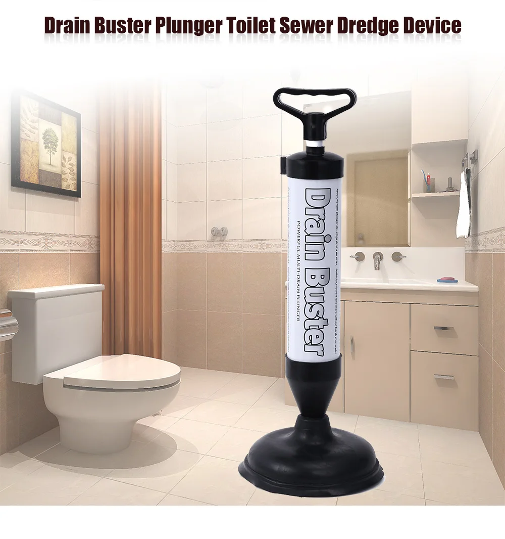 Мощный Ручной слив Buster сильный Плунжер туалетный слив очистительное устройство надувной вантузы для унитаза вакуумный Туалет земснаряд