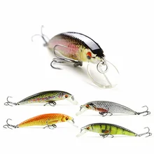 8cm/6.9g New Minnow Fishing Lure Realistic Fish Bait Unique Body Texture Fishing Tackle Wobbler Pesca 5 Color Options HML12B