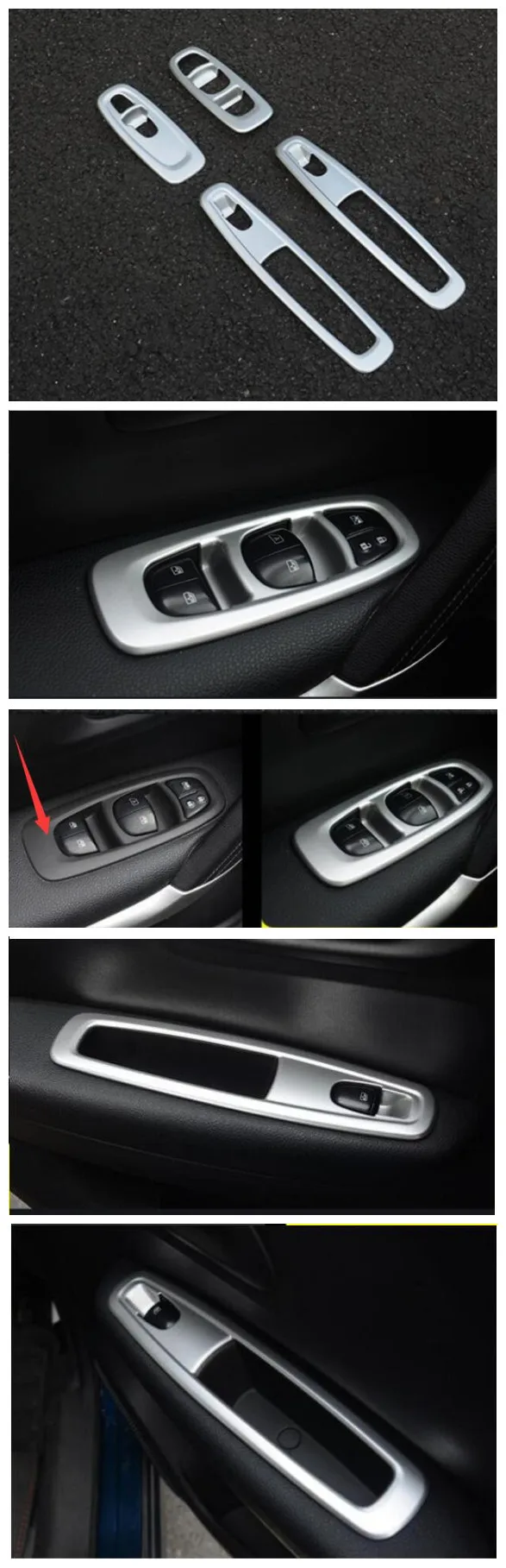 Внутренняя Панель кнопочного управления для окна автомобиля аксессуары для Renault Kadjar стайлинга автомобиля