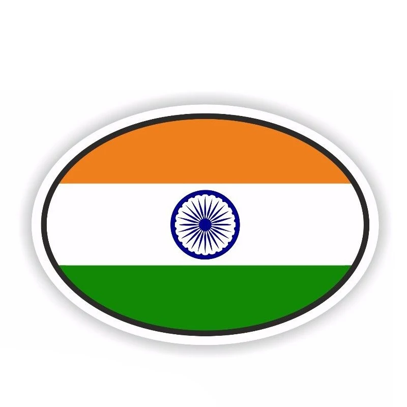 

11.5CM*7.7CM Creative India Flag Car Sticker Funny Personality Decal PVC 6-0432