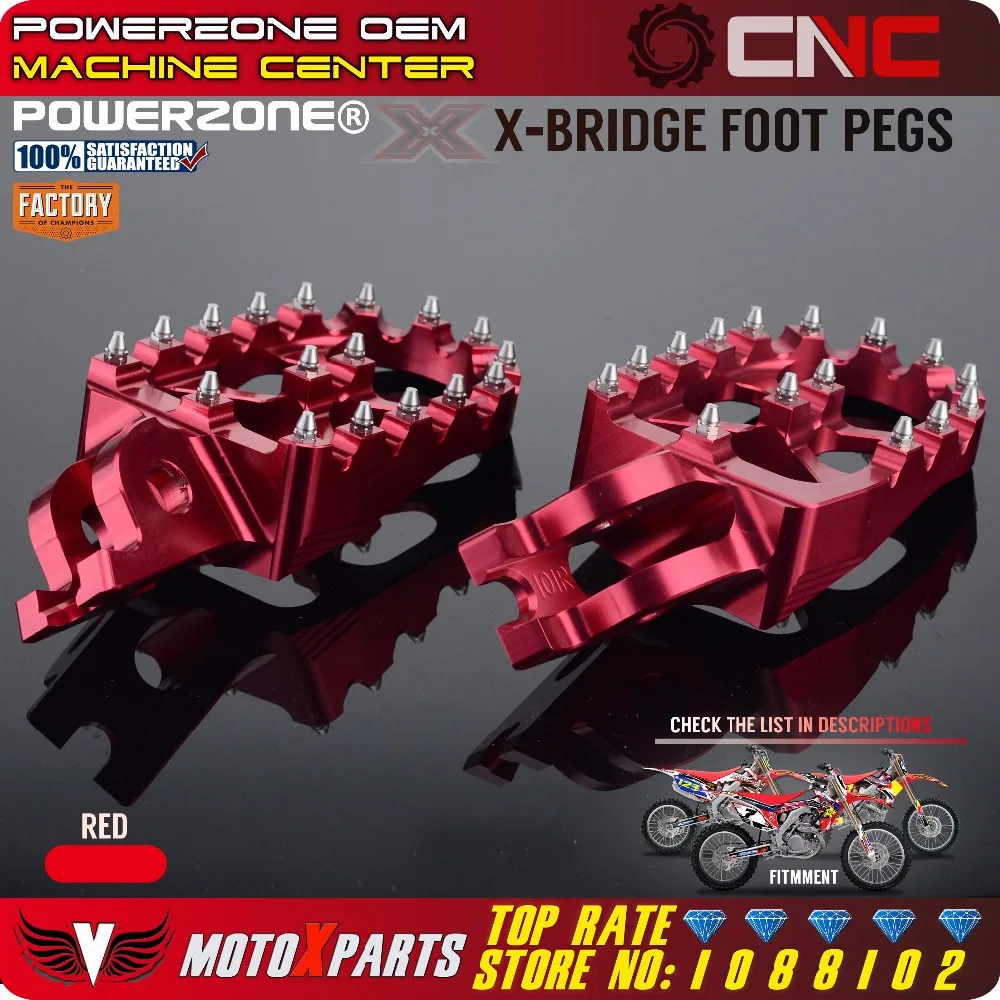 Широкие подножки для велосипеда заготовки MX педали X Bridge CR125 /250 CRF450X CRF230F CRF250R L M