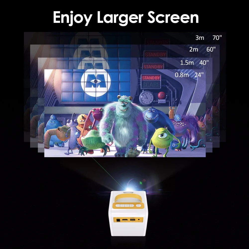 Excelvan Q2 MINI Projector 700 Lumens Children Education Children's gift Parent-child Portable Projector Mini LED TV Home Beamer (5)