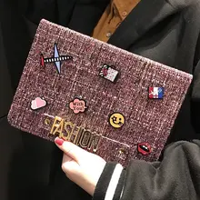 maosenguoji embroidery Fashion expression cute Tablet Case For Ipad air1/2 pro9.7 2017newipad Smart wake up/sleep Function cover