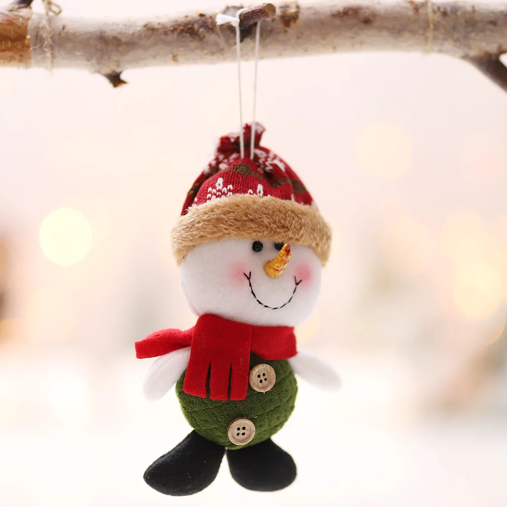 Санта Клаус Снеговик Лось куклы веселое украшение Рождественский подарок для детей Новогодняя стоящая кукла для вечерние украшения - Цвет: snowman D