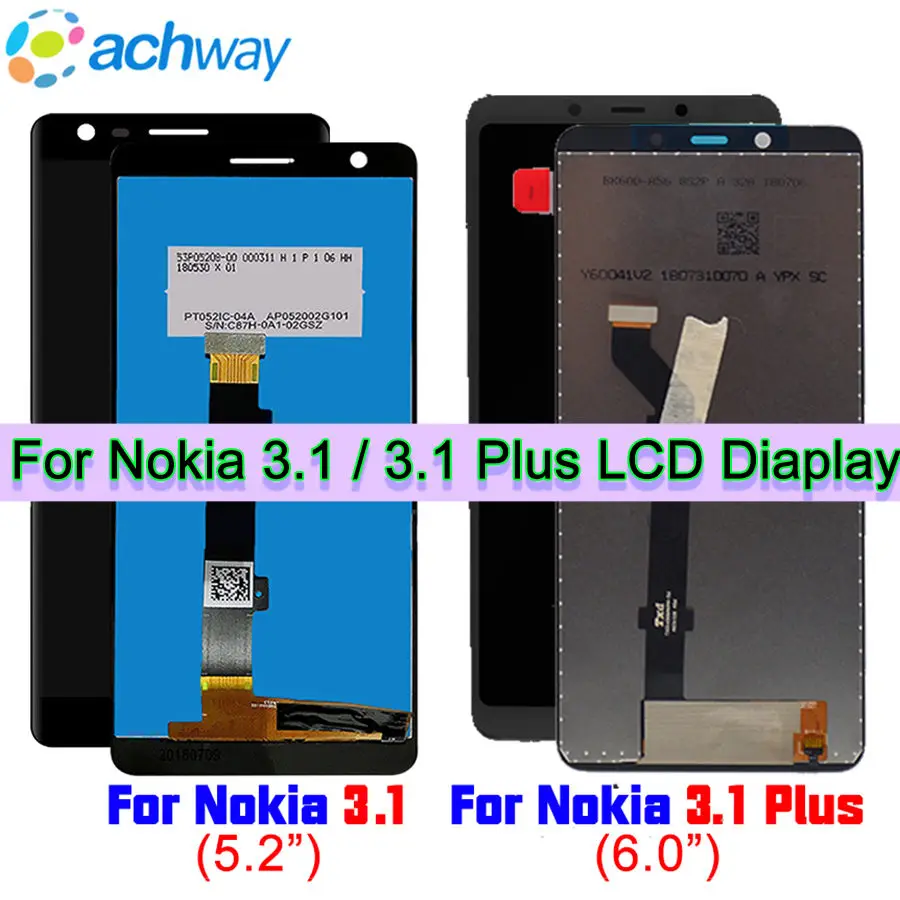 6 0 &quotоригинальный Дисплей для Nokia 3 1 Plus ЖК дисплей дюйма сенсорный экран 1440*720 с