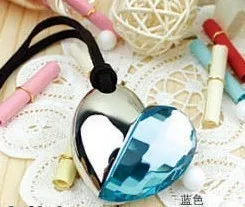Золотые украшения в форме сердца USB флэш-накопитель 64 Гб карта памяти, Флеш накопитель компьютерная Флешка подарок для женщин с цепочкой