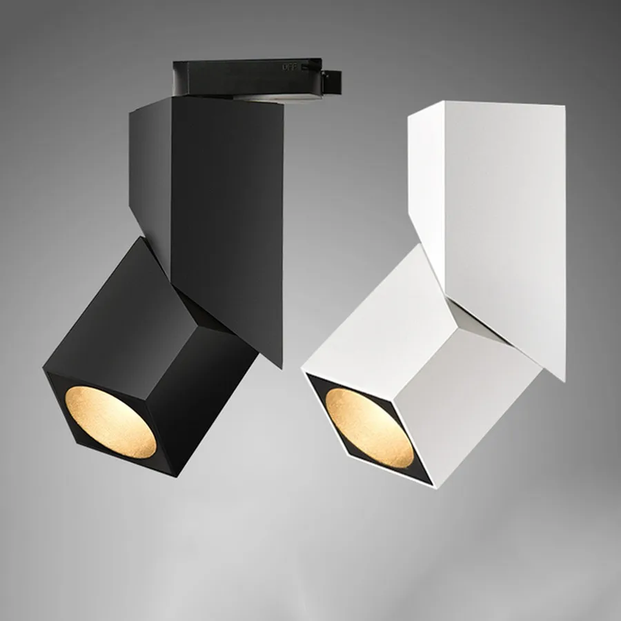 Loja de Roupas 7 Thrisdar w 12 w Cob Levou Luz Pista Holofotes Teto Superfície Montado Levou Downlight Cozinha Loja Ferroviário Holofotes 10 Luzes embutidas de LED