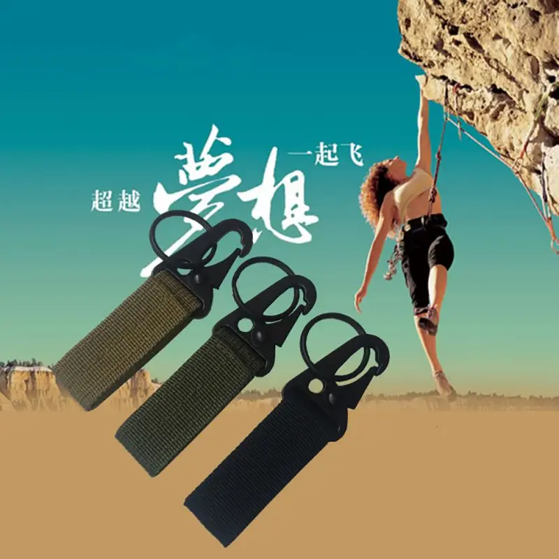 

Outdoor NEW Carabiner High Strength Nylon Key Hook MOLLE Webbing Buckle Hanging System Belt Buckle Hanging Camping Hiking Tools