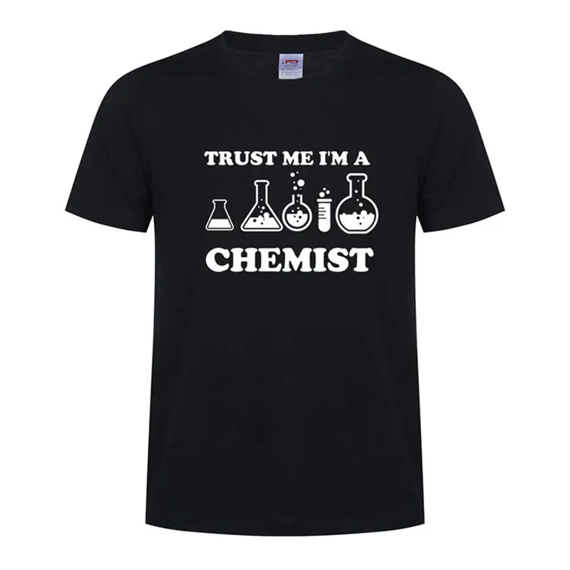 Мужская футболка Trust Me I am a chemist cool chemical с коротким рукавом хлопковая Футболка