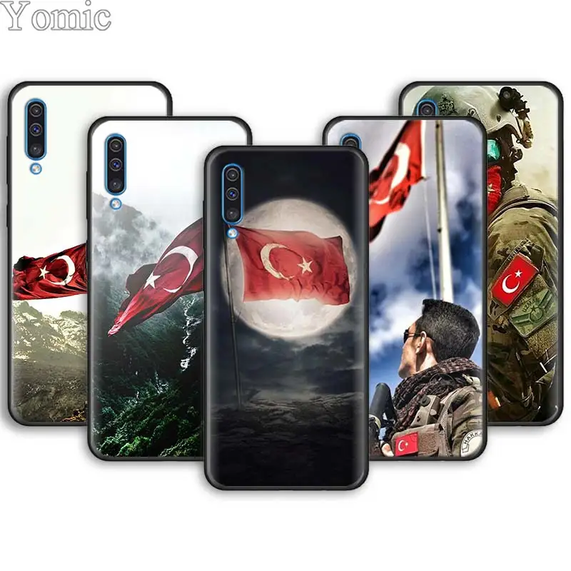 

Turkey Flag Soldier Wolf Soft Phone Cases for Samsung Galaxy A6 A7 A8 Plus A9 A10 A20 A30 A40 A50 A70 M30 M20 Black Case Cover