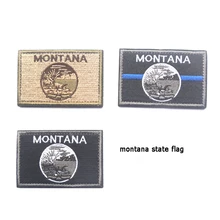 Embroidered Patches United States Montana State Flag Patch Tactical 3D National Flags Army Armband Badge national academy press ground water quality protect state