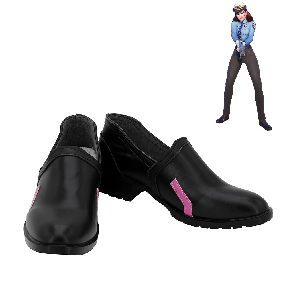 

OW D.VA Dva Skin Police Officer Cosplay Shoes Women Boots