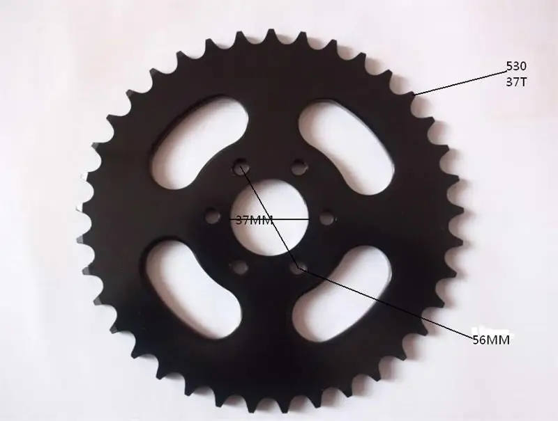 ATVS ATV UTV 4X4 rear sprockets sprocket 37 T tooth 37mm 56mm for 530