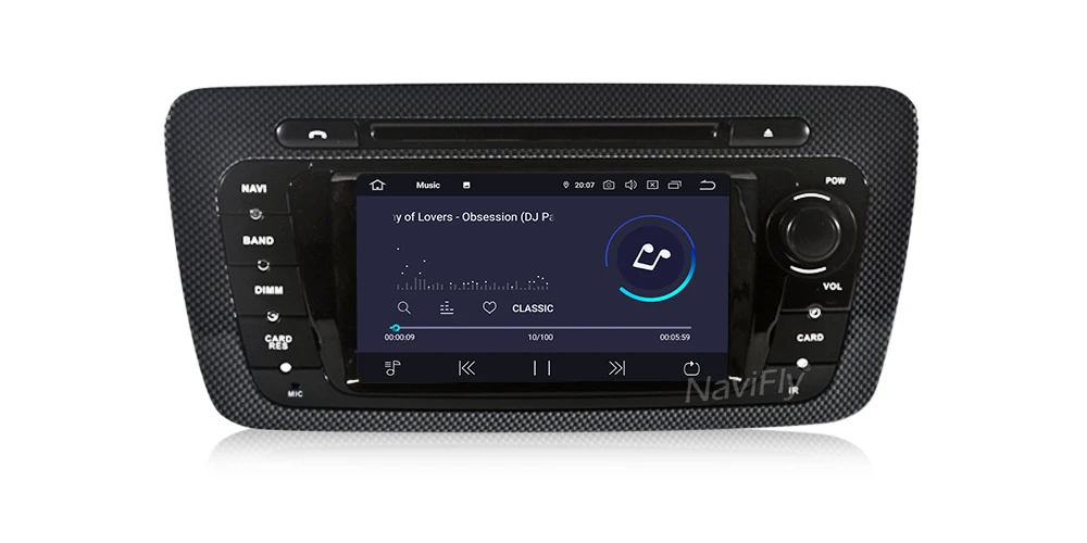 Discount NaviFly PX30 IPS Screen DSP pure Android9.0 Car Multimedia dvd player for  Seat Ibiza 2009-2013 GPS Navigation OBD2 RDS raido 17