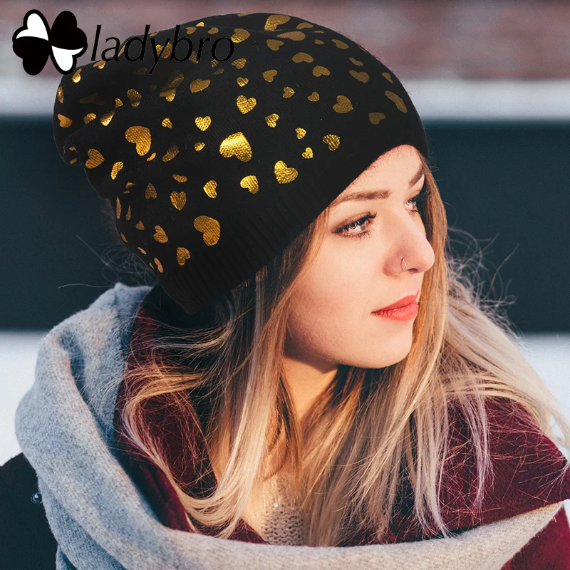 

Ladybro Women Wool Beanie Cap Female Headgear Skullies Beanies Winter Hats For Girl Ski Cap Casual Lady Warm Knitted Hat Fashion