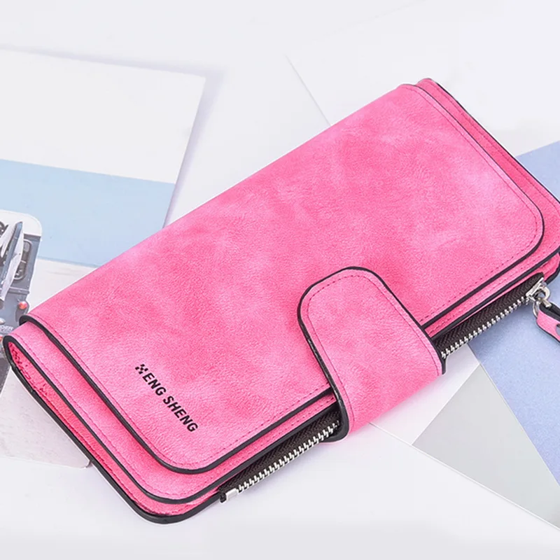 السيدات ثلاثة أضعاف طويلة نمط محفظة محفظة المرأة متعددة الوظائف محفظة الإناث متعددة بطاقة حافظة للبطاقات