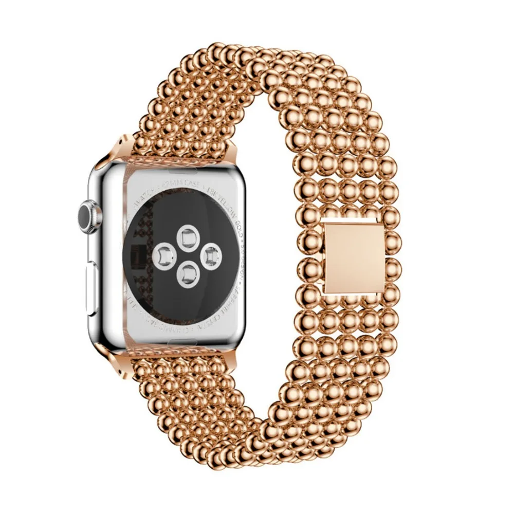 Ремешок хохлатый из нержавеющей стали для Apple Watch 5 4 Band 44 мм 40 браслет наручных