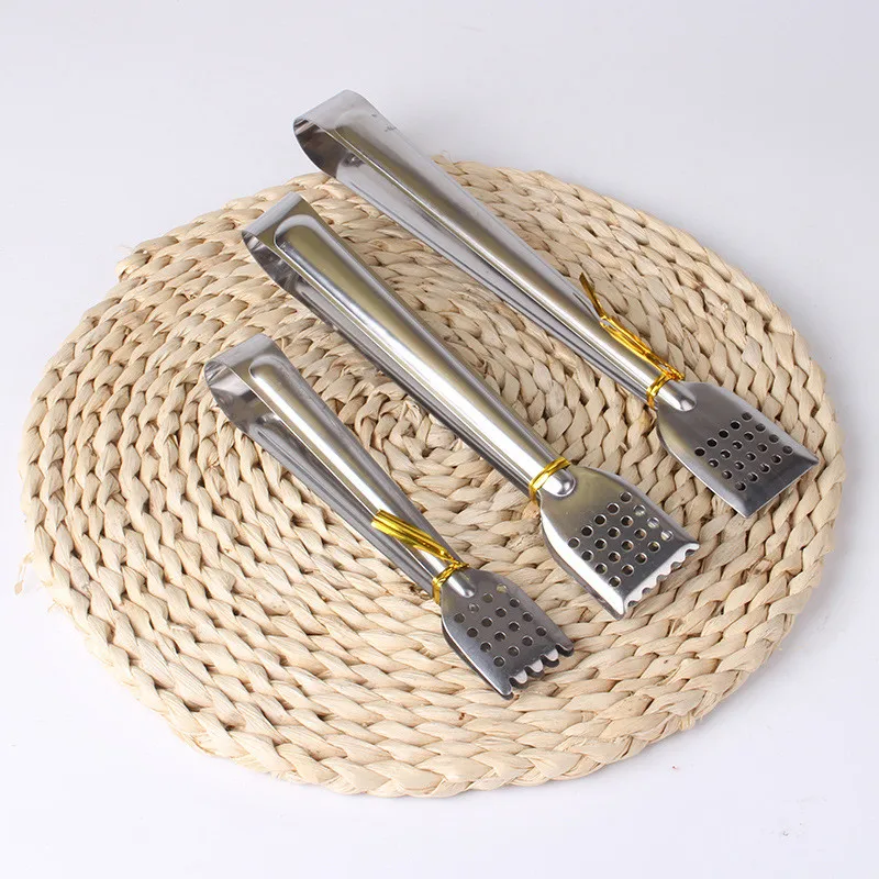 

Stainless Steel Food Tongs Kitchen Utensils Buffet Cooking Tool Anti Heat Bread Clip Pastry Clamp Barbecue Kitchen Tongs Steel