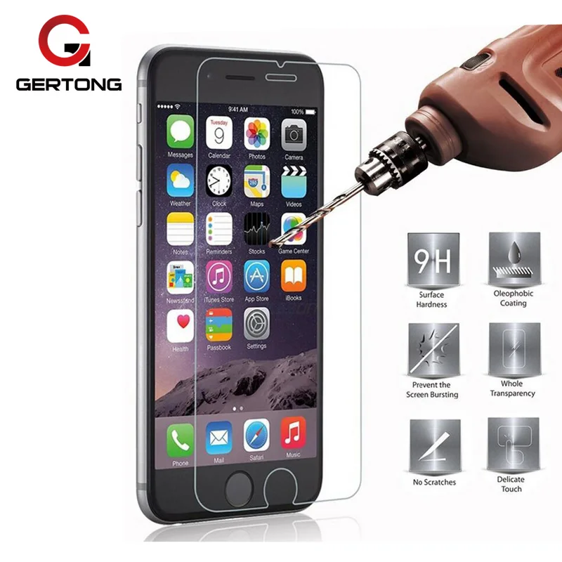 2.5D 9H Tempered Glass For iPhone 7 Plus 6 6S 5S 5 S SE 5C