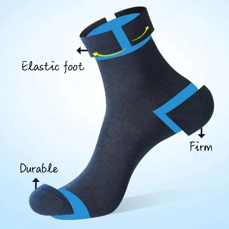

Oloey Men's tube business socks casual sports bamboo fiber cotton socks High quality breathable and odorless socks 5pair a lot